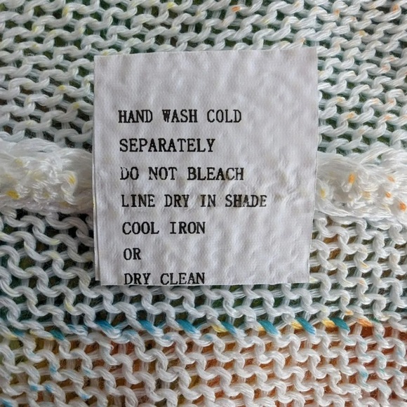 Luisa Ricci watercolor cold shoulder summer sweater mint like new Italy - Picture 5 of 8